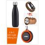 LED Lights Hiking Kit include Collapsible Solar LED Camping Lights, Bluetooth Sports Audio Speaker,Vacuum Insulated Stainless Steel Water Bottle,& Survival Bracelet for Outdoor Sports,Hiking