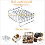 Air Fryer Accessories Fits All 3.2QT - 5.3QT - 5.8QT - Non-stick Barrel / Pan + Stainless Steel Holder / Double-layer Rack with Skewers+ Silicone Mat + Palm Leaf Pot Brush