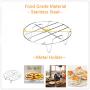 Air Fryer Accessories Fits All 3.2QT - 5.3QT - 5.8QT - Non-stick Barrel / Pan + Stainless Steel Holder / Double-layer Rack with Skewers+ Silicone Mat + Palm Leaf Pot Brush