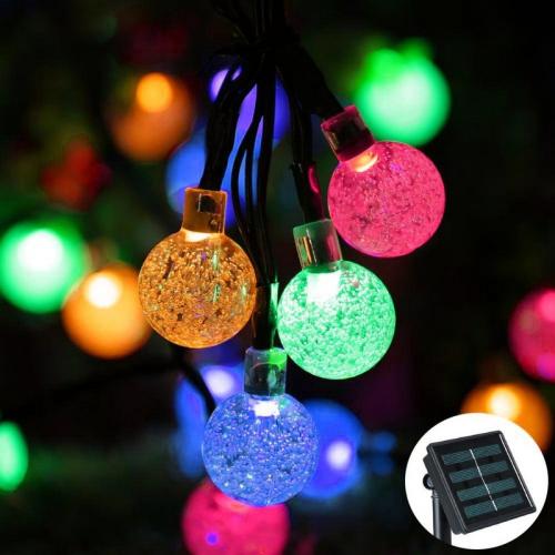 Colorful Globe Solar String Lights, 19.7ft 20 LED Fairy Lights, Wegner Designed Gift Outdoor Solar Lights for Home, Garden, Patio, Lawn, Party and Holiday Decoration