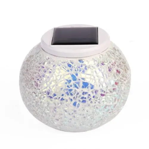 Silver Solar Powered Glass Ball Led Garden Lights, Color Changing Solar Table Lights, Gift Solar Night Lights Table Lamps with Waterproof and Perfect choice for Decorations Silver Solar Powered Glass Ball Led Garden Lights, Color Changing Solar Table Lights, Gift Solar Night Lights Table Lamps with Waterproof and Perfect choice for Decorations