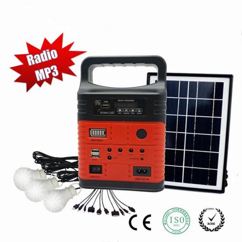 Portable Solar Generator with Solar Panel, Included 3 Sets LED lights,Solar Power Inverter, Electric Generator,Small Basic Portable Generator Kit, Solar Lights for Home, Power Supply for Solar Fans Widely Used for Home & Camping