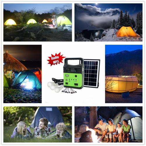 10-Watt Portable Solar Generator kit,Power Inverter,Solar Generator System for Home & Camping,9000mAh Rechargeable Battery Pack UPS Power Supply,  Included 6 Watt Solar Panels