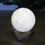 Lunar Night Light, 3D Moon LED Lamp, USB Charging Night Light, Sound Control Colorful Light, Diameter 3.9 Inch, 3D printing Moon Light