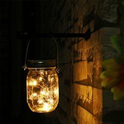 4 Pack Solar Mason Jar String Lights, Mason Jar with Solar 10 Led String Fairy Star Lights Twist on Silver Lids, Perfect for Mason Jar Decor,Patio Garden Path Lights