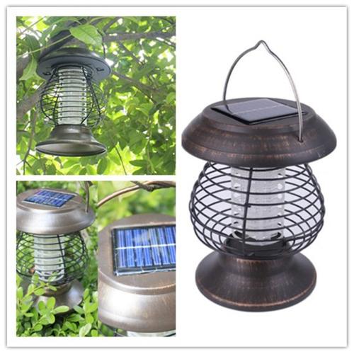 Solar Mosquito Killer, Solar Powered Outdoor Mosquito Fly Bug Insect Zapper,LED Mosquito trap With Solar Trap Lamp Light Rechargeable Battery Built-in Solar Charging Function