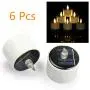 6 Pieces Flicker Solar LED Light Candles Warm White Flameless Electronic Solar LED Lamp Nightlight Plastic Solar Energy Candle for Outdoor Camping Emergency