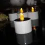 6 Pieces Flicker Solar LED Light Candles Warm White Flameless Electronic Solar LED Lamp Nightlight Plastic Solar Energy Candle for Outdoor Camping Emergency