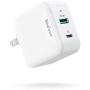 USB C Charger, Blitzforce 65W 2-Port Wall Charger PD 3.0 [GaN Tech] USB Fast Charging Power Delivery Adapter with Foldable Plug for MacBook Pro iPad Pro, iPhone 11 Pro Max X XS XR 8, Galaxy S9 S9+ S10