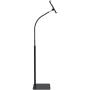 Creatop Tablet Floor Stand with Flexible Gooseneck and Stable Aluminum Base Suitable for 3.5” - 11” Smart Phone & Tablet Black