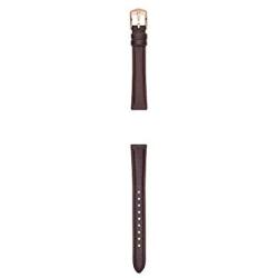 Fossil Womens 14mm Leather Watch Band, Color: Fig (Model: S141187), Rose Gold/Fig Brown Leather