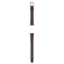 Fossil Womens 14mm Leather Watch Band, Color: Fig (Model: S141187), Rose Gold/Fig Brown Leather