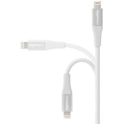 AmazonBasics USB A Cable with Lightning Connector, Premium Collection, MFi Certified Apple iPhone Charger, 10 Foot, 12 Pack, Silver