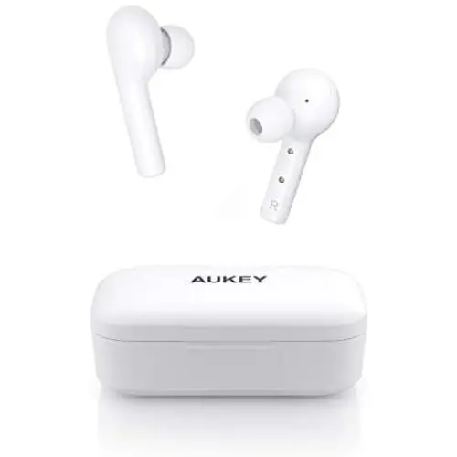 AUKEY True Wireless Earbuds, Bluetooth 5 Headphones in Ear with Charging Case, Hands-Free Headset with Noise Cancellation Mic, Touch Control, 35 Hours Playback for iPhone and Android