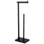 GERZ Bathroom Toilet Paper Holder Stand with Reserve, Modern Tissue Roll Holder SUS304 Stainless Steel Rustproof Freestanding, Matte Black GERZ Bathroom Toilet Paper Holder Stand with Reserve, Modern Tissue Roll Holder SUS304 Stainless Steel Rustproof Freestanding, Matte Black