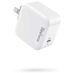 Blitzforce USB C Charger[GaN Tech],Blitzforce 65W PD 3.0 Wall Charger Type C Fast Charging Power Delivery Foldable Adapter for iPhone 11/Pro/Max, MacBook Pro/Air, Ipad Pro and More (White)