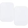 White Metal Plate for Phone Car Cradle-Less Mounts with 3M Adhesive, Stylish Universal Disc Replacement Sticker for Magnet iPhone Holder Mini Tablet GPS Stand Rectangle (White)