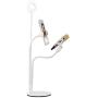 TDRFORCE Selfie Ring Light Flexible Mobile Phone Holder Lazy Bracket Desk Lamp 3 Color LED Light USB Fill Light