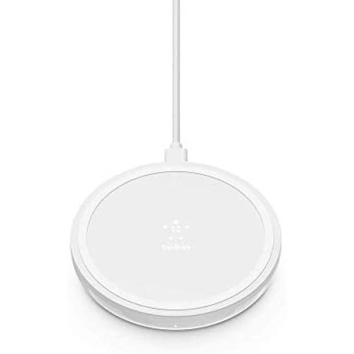 Belkin Boost Up Wireless Charging Pad 10W – Wireless Charger for iPhone Xs, XS Max, XR, X, 8, 8+ / Samsung Galaxy S10, S10+, S10e, S9, Note9 and More (White) (Renewed)
