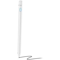 Stylus Pen for Touch Screens, Active Digital Pencil 1.5mm Fine Tip Smart Pen Rechargeable Drawing Stylus Compatible with iPhone iPad Mini/Air Smartphones & Tablets by BAGEYI (White)