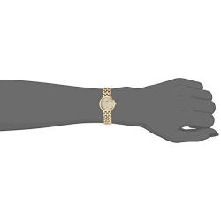 Seiko Womens Ladies Dress Japanese-Quartz Watch with Stainless-Steel Strap, Gold, 12 (Model: SUP352)