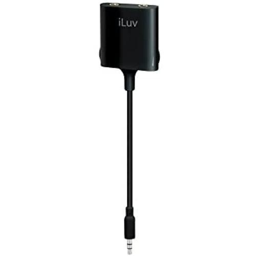 iLuv (i111) 2-Way Splitter Adapter with Independent Volume Control/Mute for iPhone, iPad Air, iPad Mini, Samsung Galaxy, other smartphones and Other 3.5mm Devices