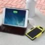Levin Dual USB Port 6000mAh Portable Solar Panel Charger for iPhones, Windows and Android Phones - Yellow
