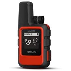 Garmin InReach Mini, Lightweight and Compact Handheld Iridium Satellite Communicator and Wearable4U Black Earbuds Ultimate Charging Power Bank Case Bundle (Orange)