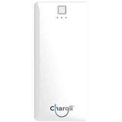 Chargii - Apple Power Bank - All-in-One Portable Charger - Cell Phone Battery Backup - Built-in Wall Plug AC Adapter, Apple & USB-C Cables - 2 USB Ports - 5000 mAH - White
