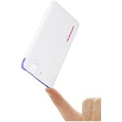 Ultra-Slim Ultra-Portable Ultra-Safe 2500mAh Wallet Pocket Power Card Power Bank, ONE-for-All External Mini Battery for Most Smart Phone and Digital Devices(White with Lightning Adapter)