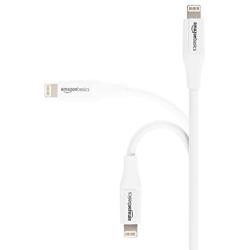 AmazonBasics Lightning to USB A Cable, Advanced Collection, MFi Certified Apple iPhone Charger, White, 3 Foot