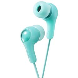 JVC Gumy in Ear Earbud Headphones, Powerful Sound, Comfortable and Secure Fit, Silicone Ear Pieces S/M/L - HAFX7G (Green)