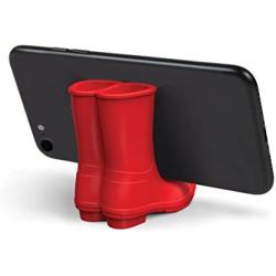 Fred 5216342 REBOOT Silicone Rain Boots Mobile Phone Stand, Red