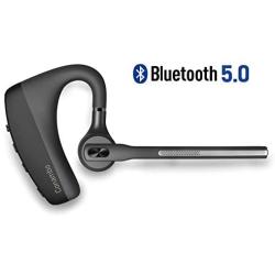 Bluetooth Headset 5.0, aptX HD 16 Hrs Talktime Bluetooth Earpiece, Noise Cancelling Mute Key Wireless Earphones for Cell Phones Business Trucker Office