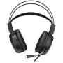 Gaming Headset for PS4 PC Xbox One Controller Noise Cancelling Over Ear Headphones with Mic RGB LED Light Bass Surround Soft Memory Earmuffs