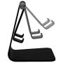 Eaglcter Adjustable Cell Phone Stand Aluminum Alloy Stable Phone Holder for Desk, Compatible with Mobile Phone/iPad (Black)