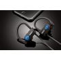 SENSO Bluetooth Headphones, Best Wireless Sports Earphones w/Mic IPX7 Waterproof HD Stereo Sweatproof Earbuds for Gym Running Workout 8 Hour Battery Noise Cancelling Headsets (Black Blue)