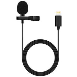 Professional Grade Lavalier Lapel Omnidirectional Phone Audio Video Recording Lavalier Condenser Microphone for iPhone X Xr Xs max 8 8plus 7 7plus 6 6s 6plus 5 / iPad (4.92ft)