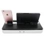 Mcbazel iPega PG 9119 Multi-Purpose Dual Charging Station Dock with Audio Speaker for Nintendo Switch iOS Android Smart Phone Silver