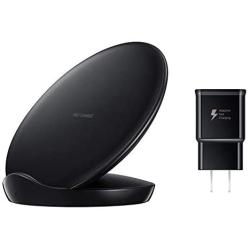 Samsung Qi Certified Fast Charge Wireless Charger Stand (2018 Edition) Universally Compatible with Qi Enabled Smartphones - US Version - Black - EP-N5100TBEGUS