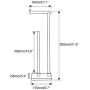 GERZ Bathroom Toilet Paper Holder Stand with Reserve, Modern Tissue Roll Holder SUS304 Stainless Steel Rustproof Freestanding, Matte Black