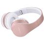 PowerLocus Wireless Bluetooth Over-Ear Stereo Foldable Headphones, Wired Headsets with Built-in Microphone for iPhone, Samsung, LG, iPad (Rose Gold)