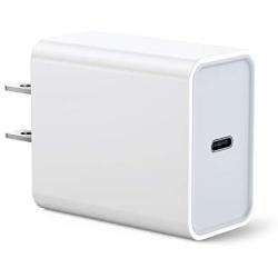 USB-C Power Adapter, 18W PD Wall Charger UL Certified 3A Fast Charging Block Rapid Cube Quick Outlet Compatible with iPhone 11 Pro Xs Max XR iPad Pro Pixel Samsung Galaxy S10 S9 S8 Note 9 8