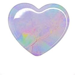 Senoj Forever: Heart Shape Phone Socket Mount Expanding Phone Holder Grip and Universal Collapsible Stand for Smartphones and Tablets - Glossy (Opal)