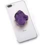 Gorgeous Agate Crystal Druzy Quartz Phone Grip Phone Holder for Smart Phones and Tablets (Purple)