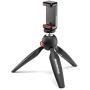 Manfrotto PIXI Mini Tripod Kit with Universal Smartphone Clamp, Black (MKPIXICLAMP-BK)