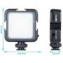 ELIVERN LED Camera Light, 42 LED Video Light, 2-Levels Adjustable, 2000 mAh Rechargeable Battery