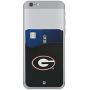 Georgia Bulldogs Adhesive Silicone Cell Phone Wallet/Card Holder for iPhone, Android, Samsung Galaxy, Most Smartphones