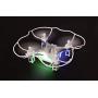 Mini Quadcopter Drone + FREE Wall Charger - Beginner Flying RC Helicopter Drone for Kids and Adults - Small, Rugged, Easy-to-Use 6-Axis Gyro, Advanced Stunt Controller, LED Light System by Duddy