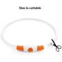 BSEEN LED Dog Collar - Cuttable Water Resistant Glowing Dog Collar Light Up, USB Rechargeable or Battery Powered Pet Necklace Loop for Dogs